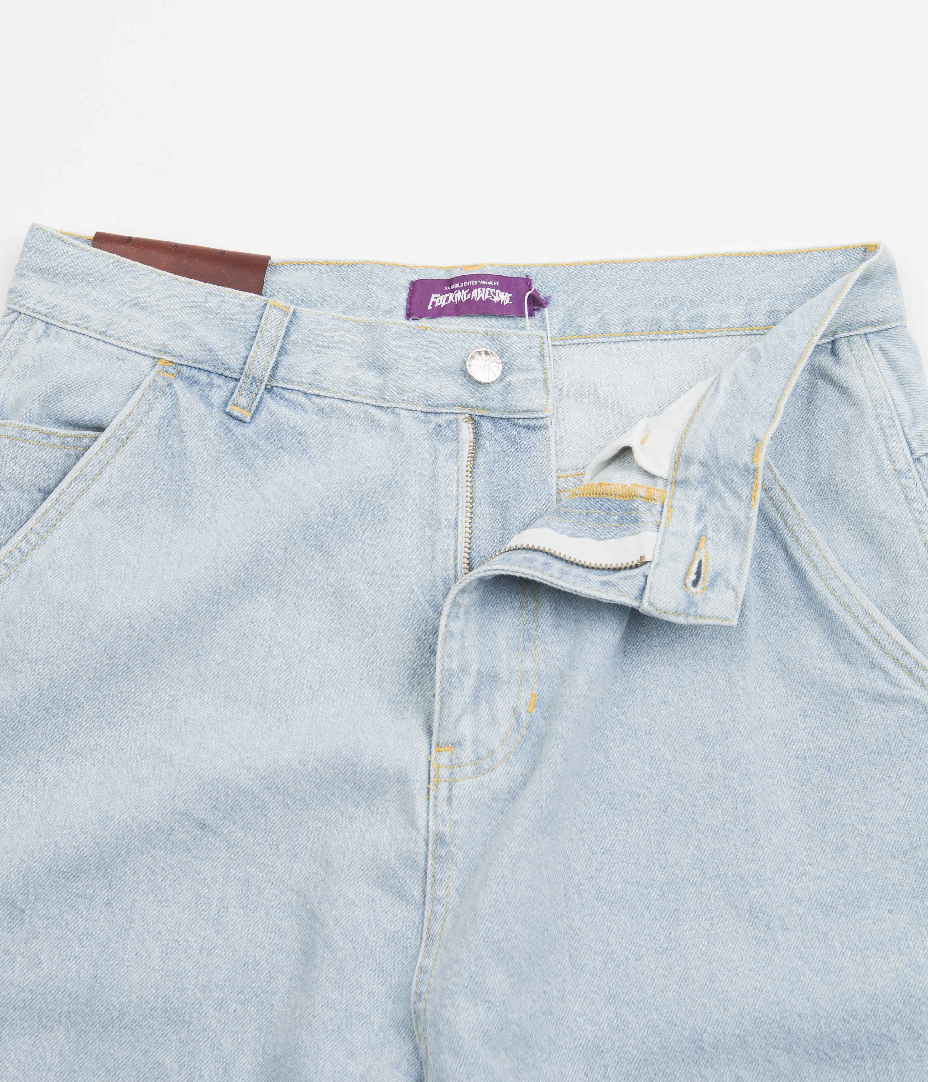 Fucking Awesome Blue Baggy Zip-Off Carpenter Pants: A Skateboarder's Dream