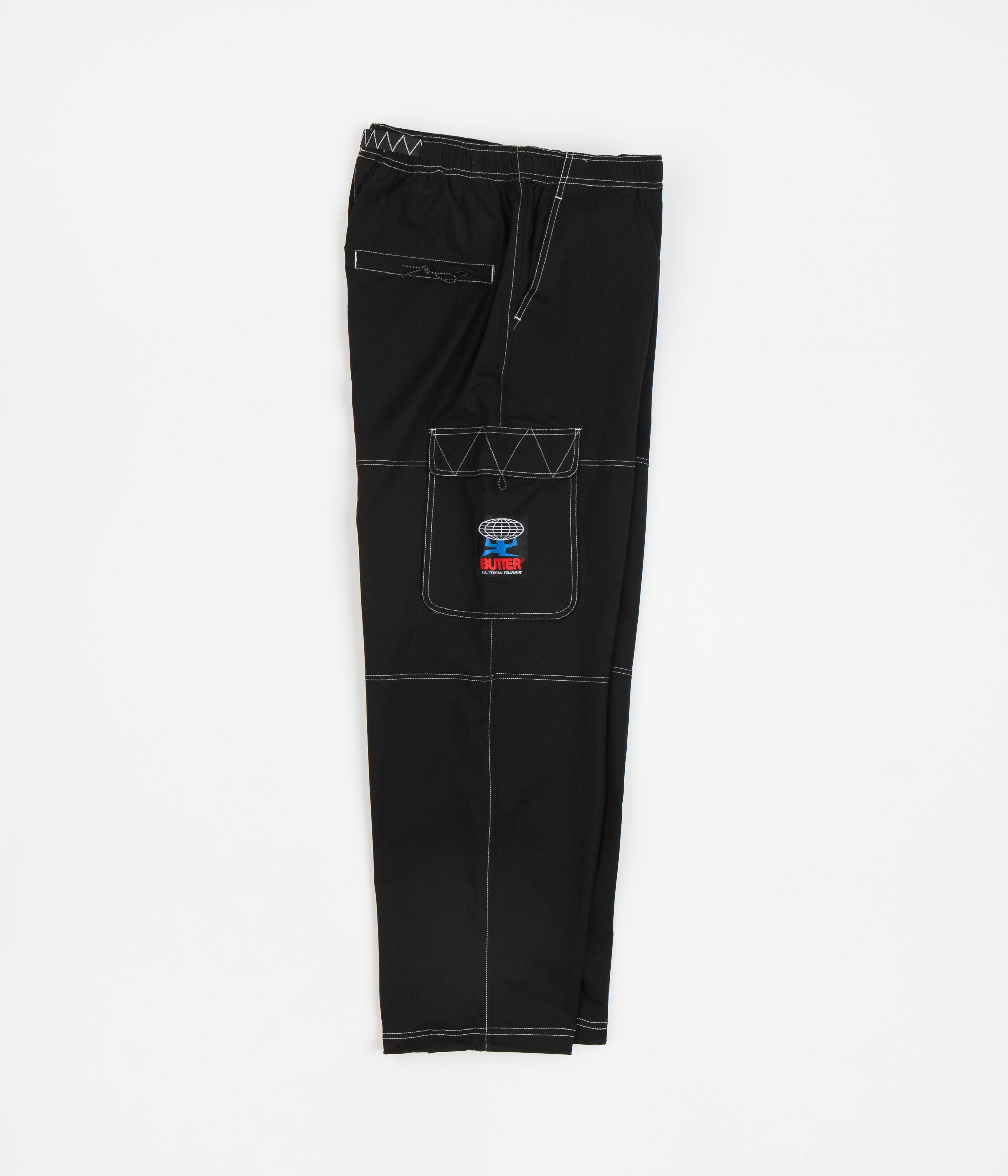 Butter Goods Black Terrain Contrast Stitch Cargo Pants - A Skater's Dream!