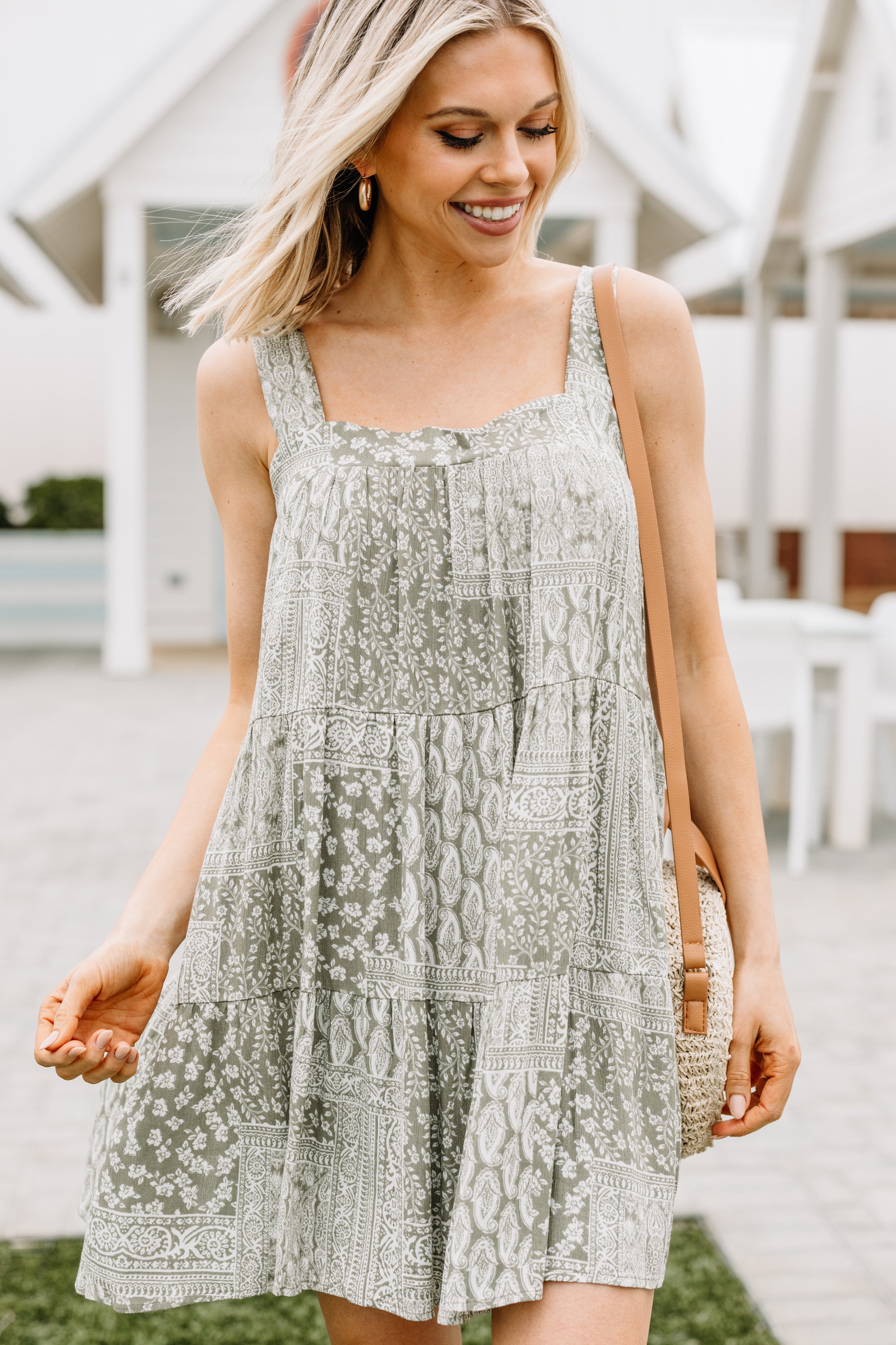 Charming Olive Green Mini Dress - Always by Your Side!