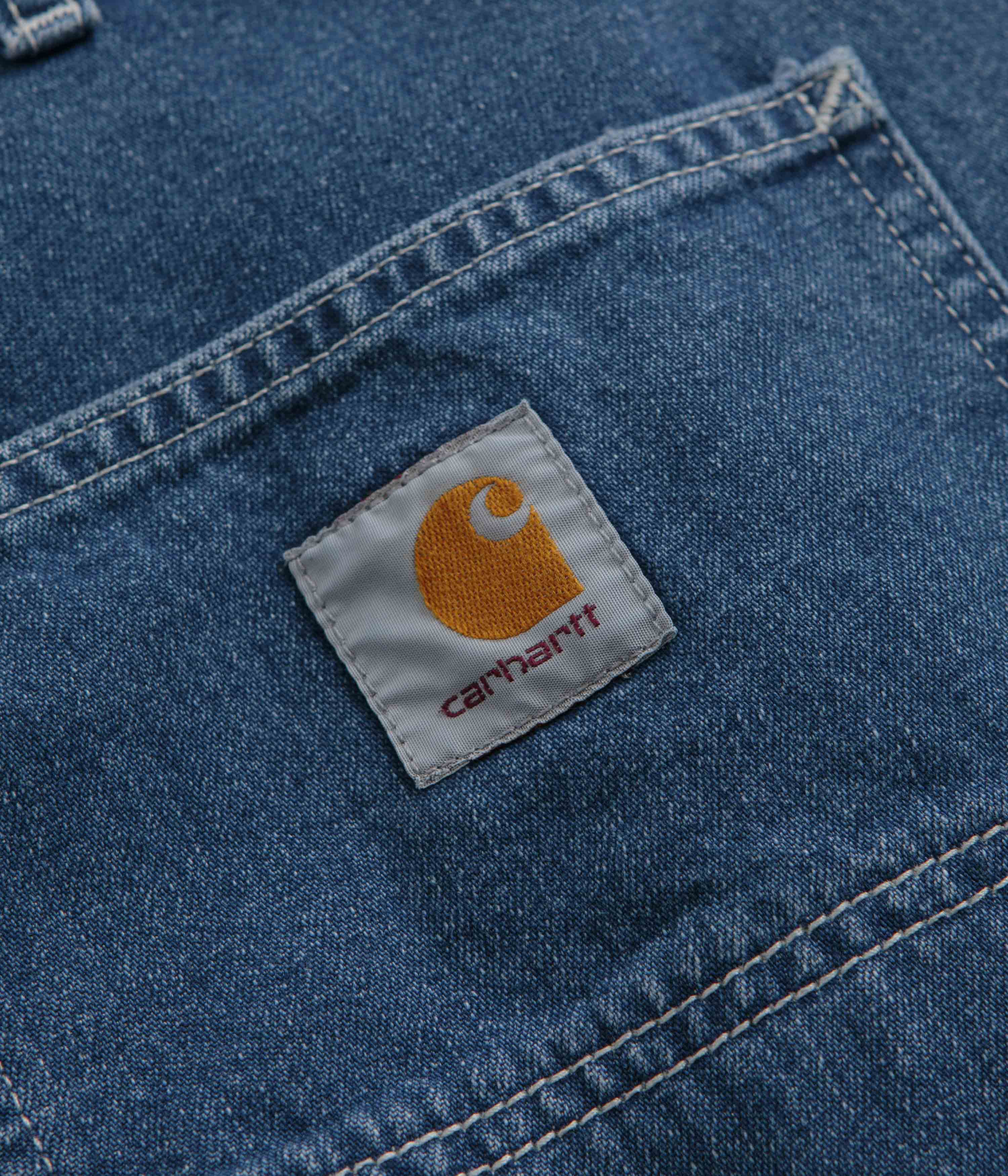 Carhartt Blue Stone Washed Simple Shorts - Timeless Style!