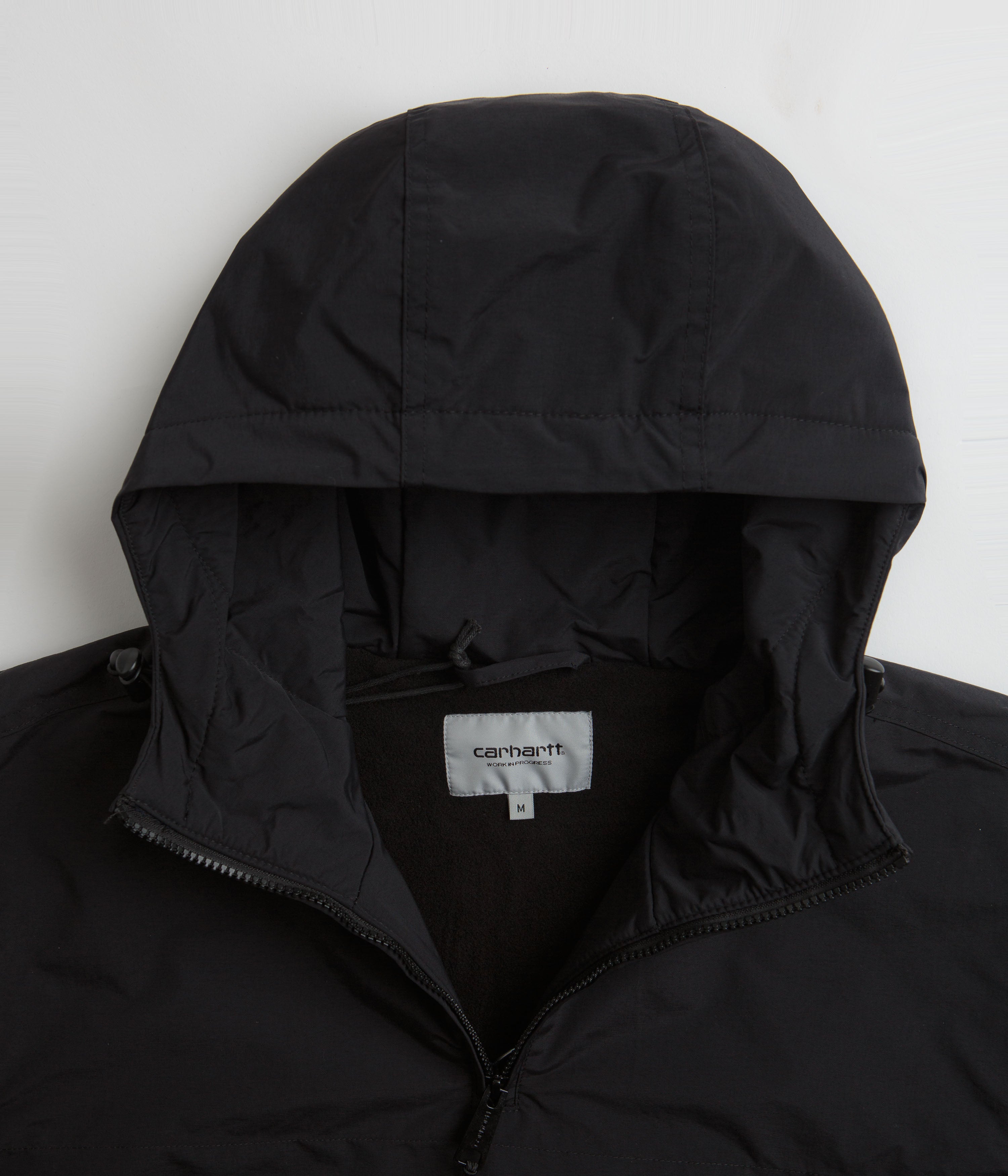Carhartt Stylish Windbreaker Pullover Jacket - Striking Black & White