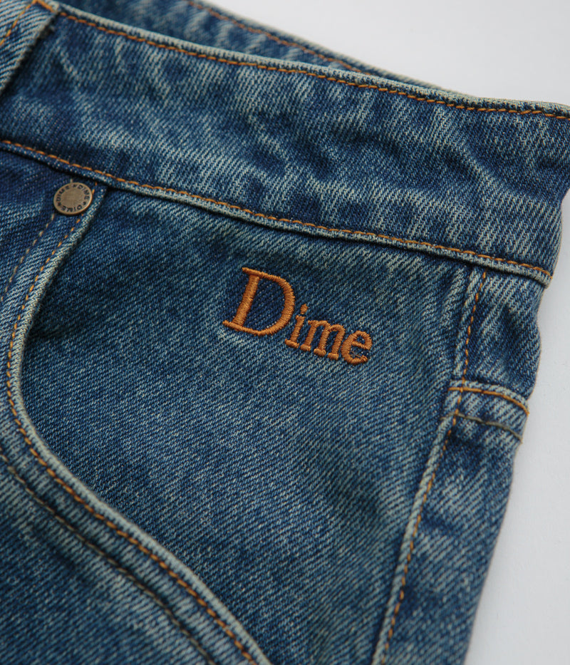 Dime's Stunning Dipped Sandblasted Indigo Classic Baggy Jeans