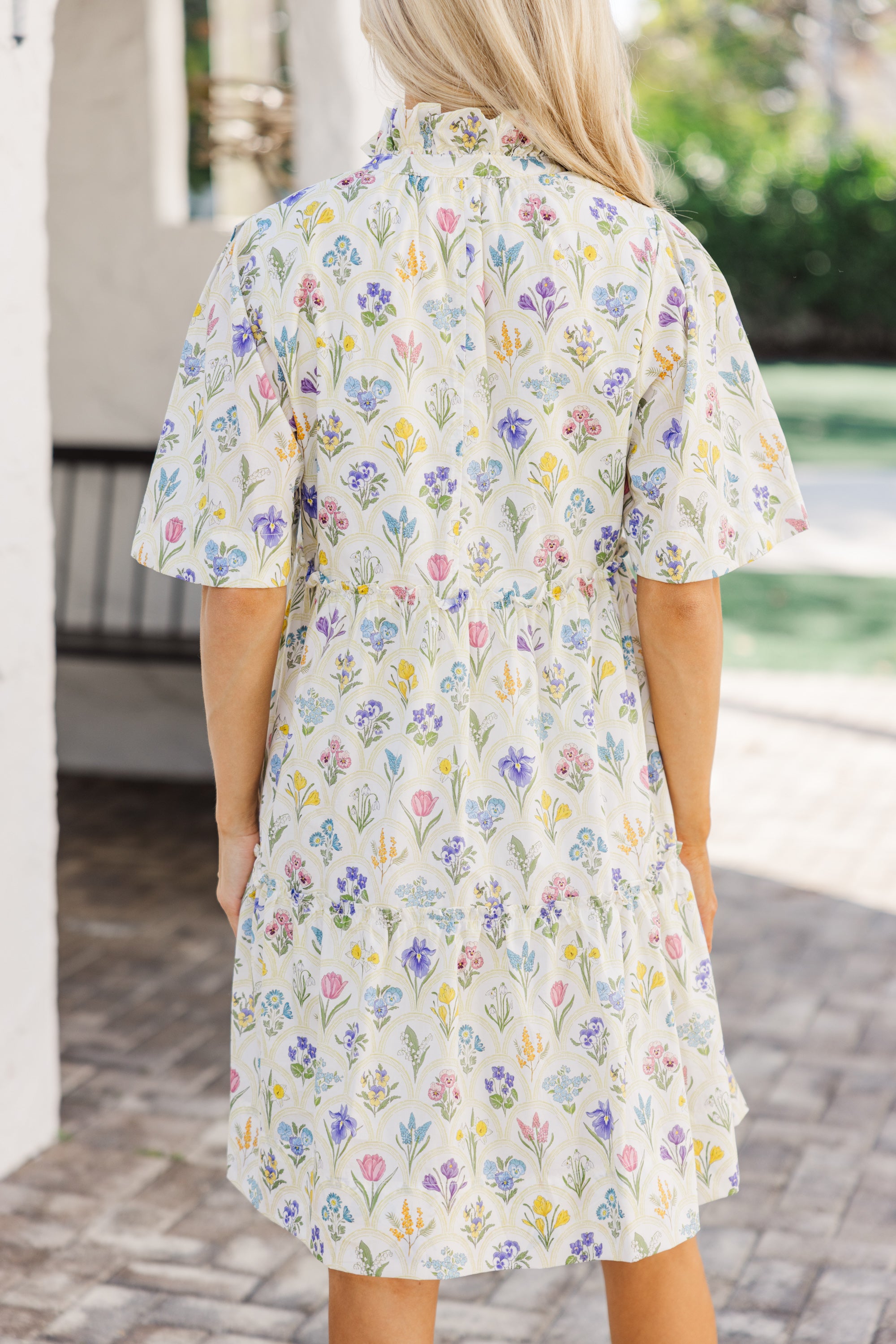 Fabulous Floral Medallion Babydoll Dress - Feel Your Best!