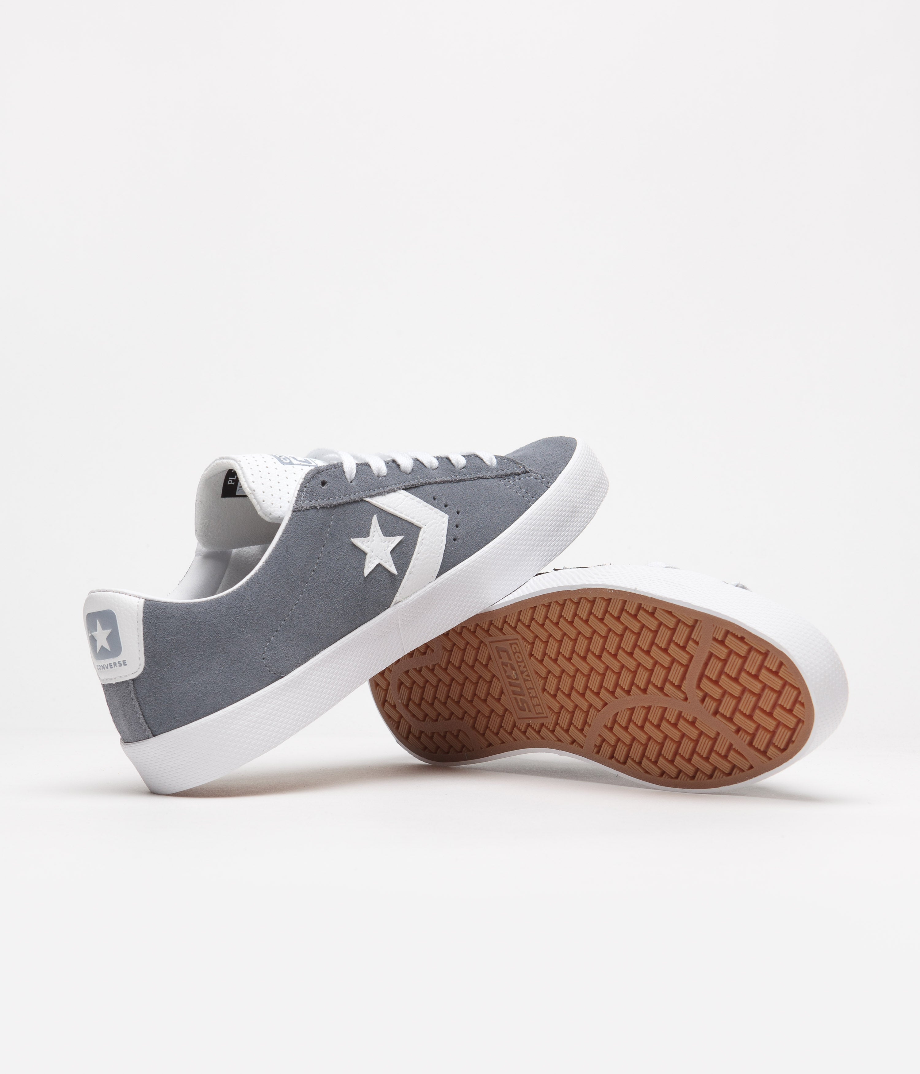 Converse Pro Leather Summer Ox Shoes - Stunning Lunar Grey / White / White