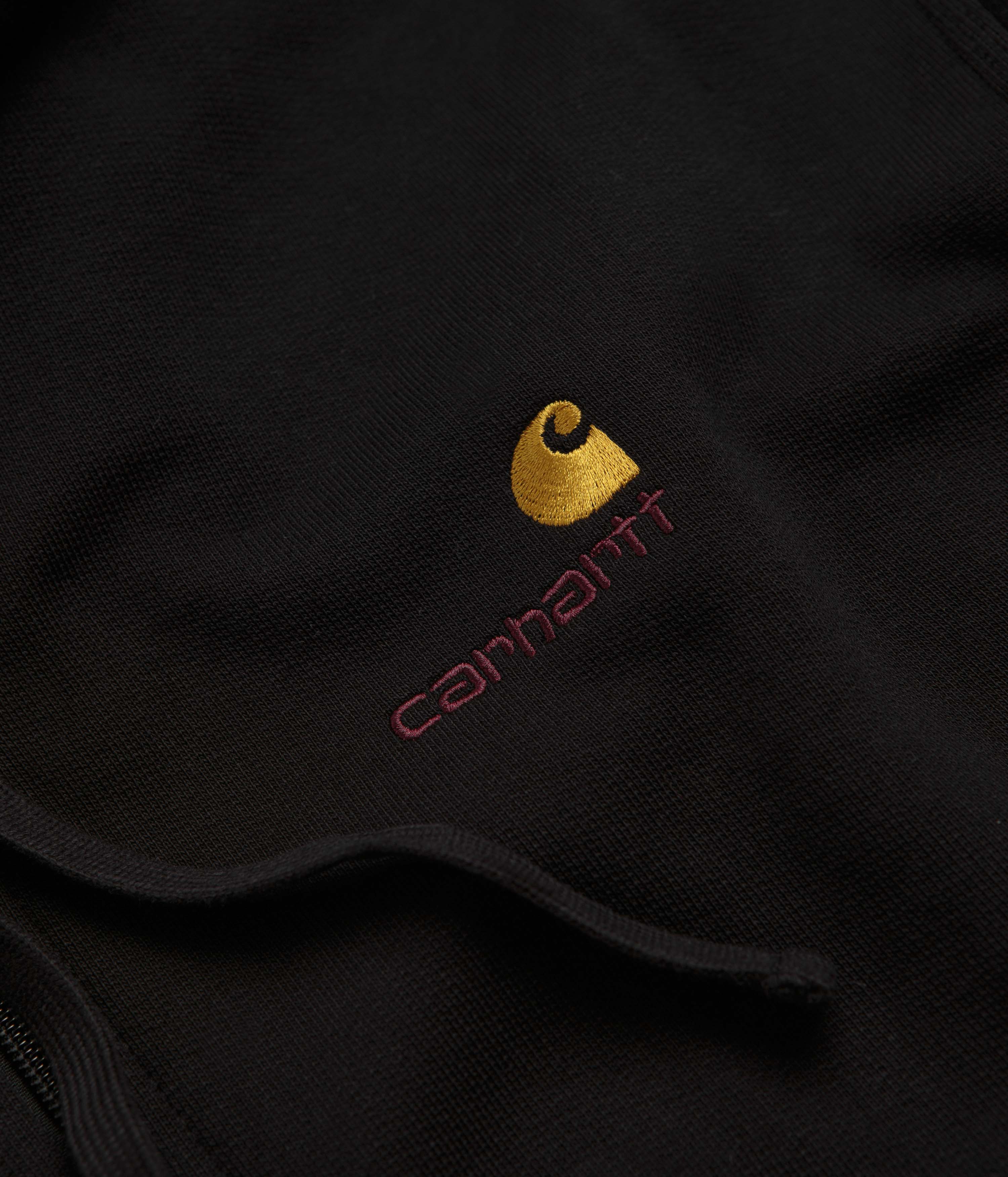 Carhartt American Script Black Hooded Jacket - Timeless and Stylish