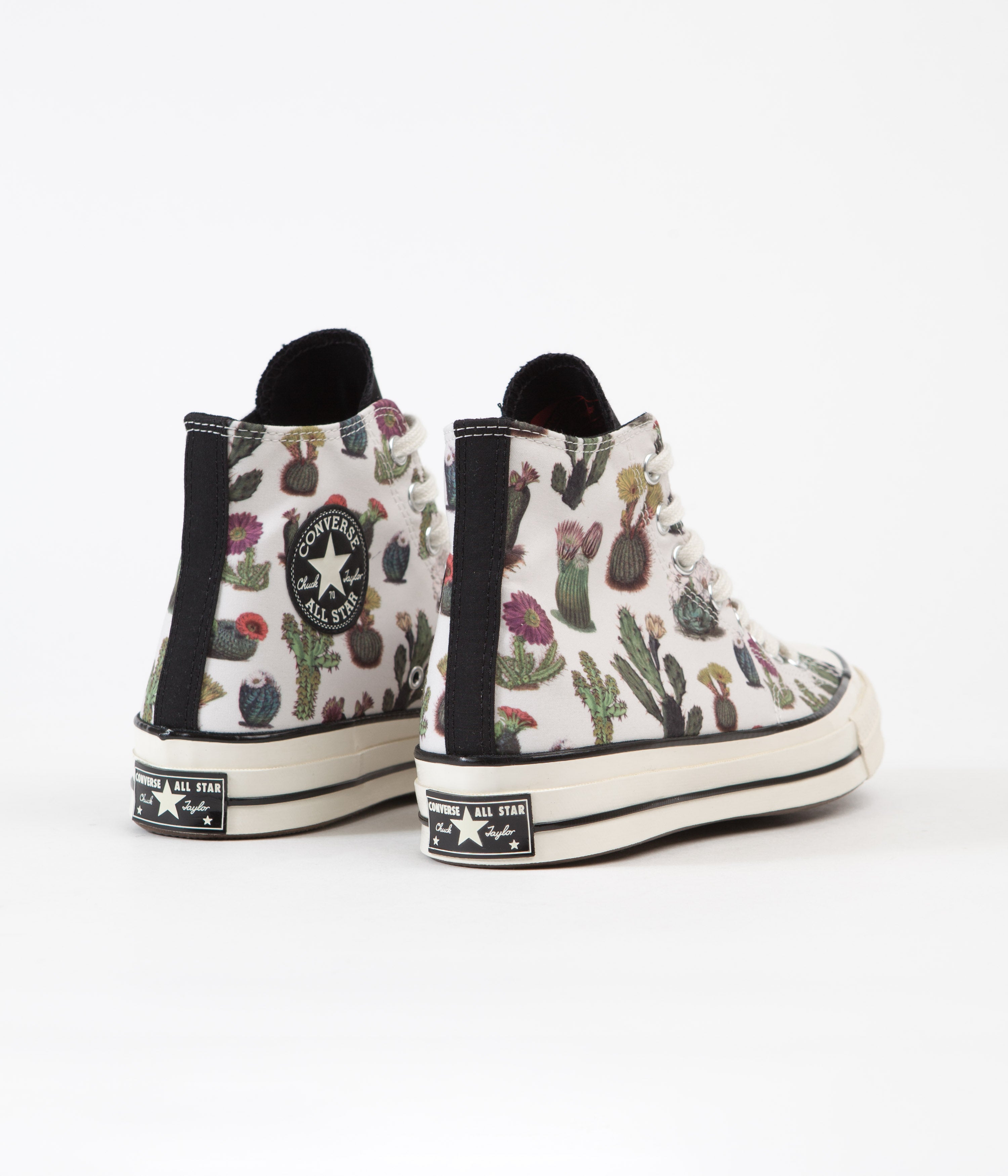Converse CTAS 70's Hi Succulent Print Shoes - Stunning Egret/Black Combo