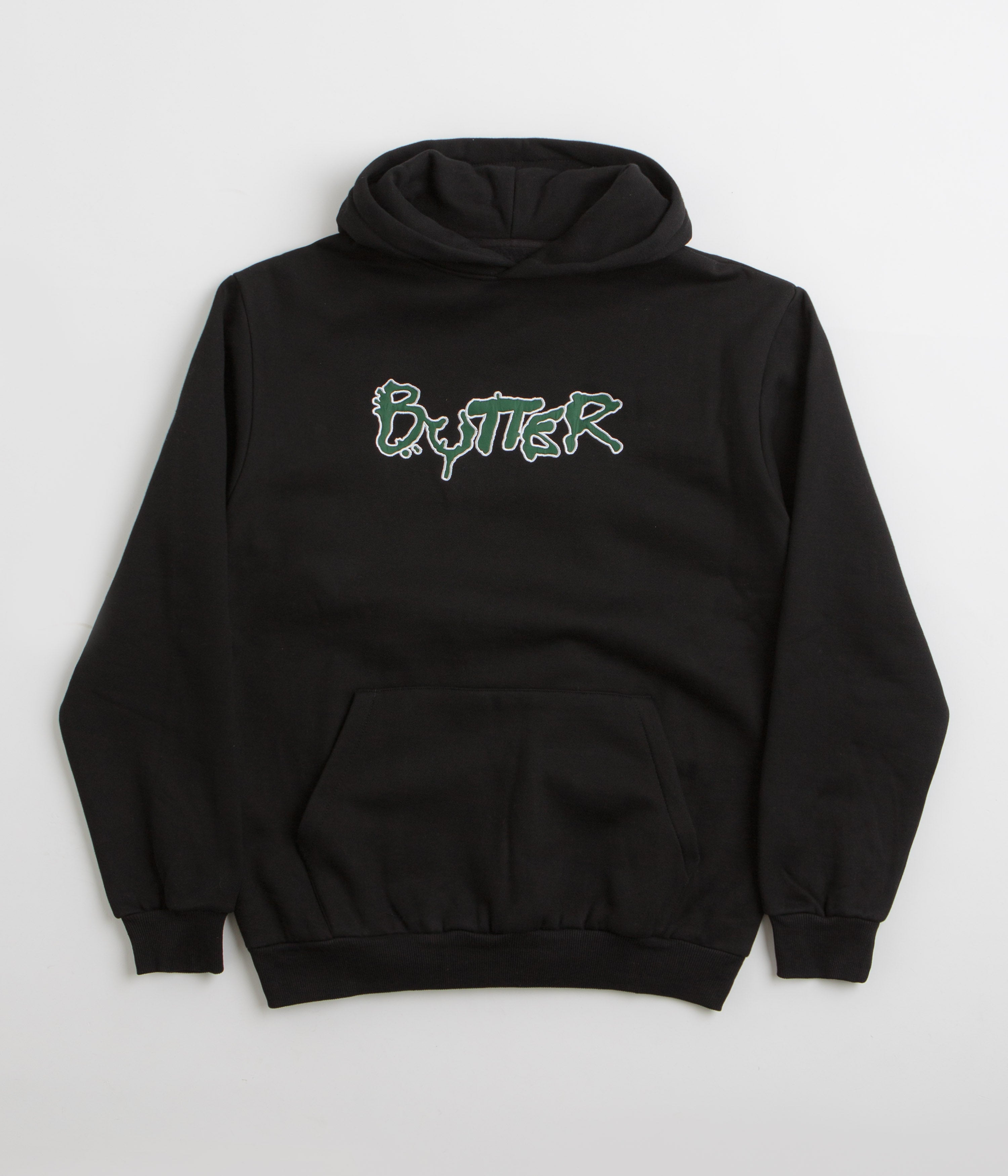 Butter Goods Black Radio Applique Hoodie - A Fashion Statement!
