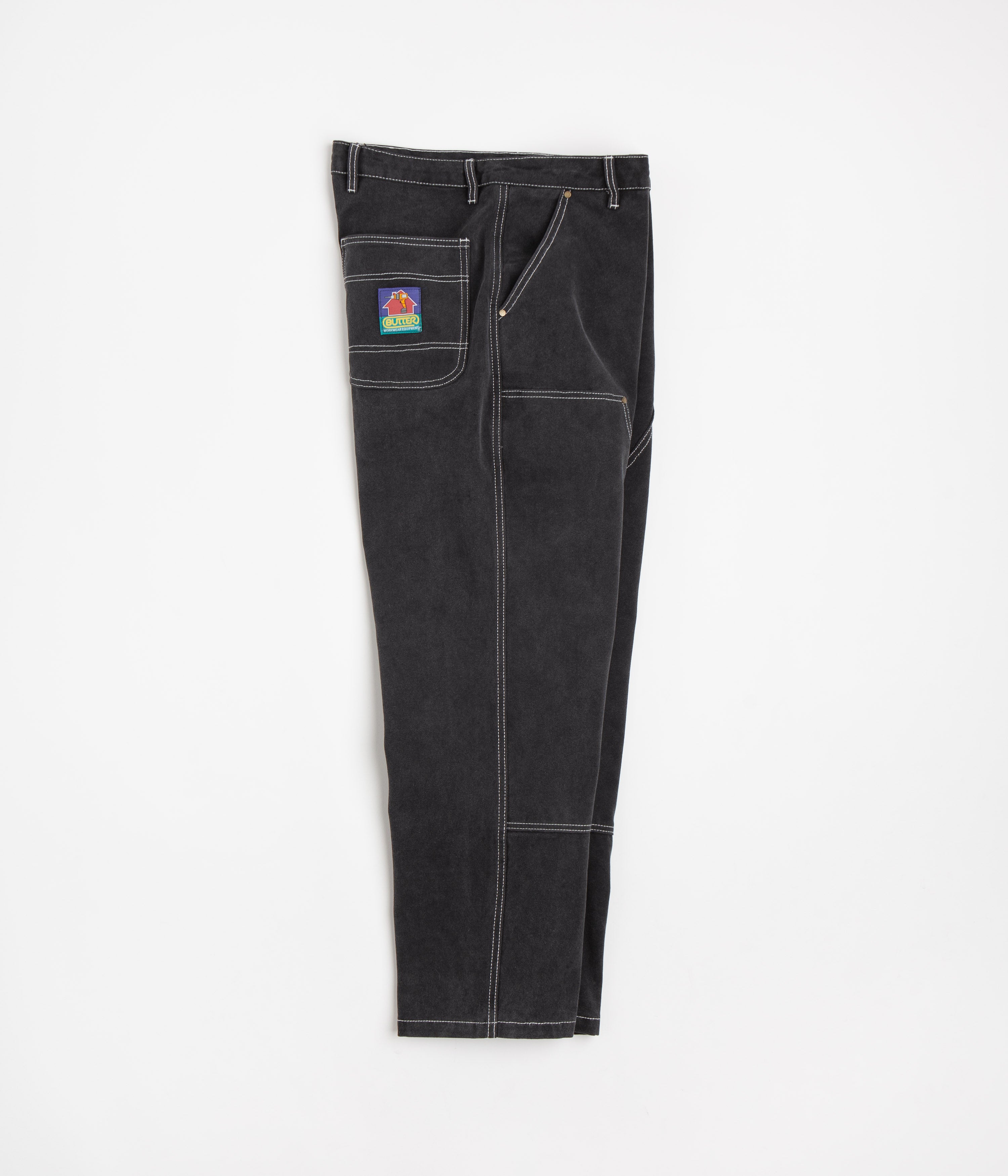 Butter Goods Washed Black Double Knee Work Pants - A Must - Have!