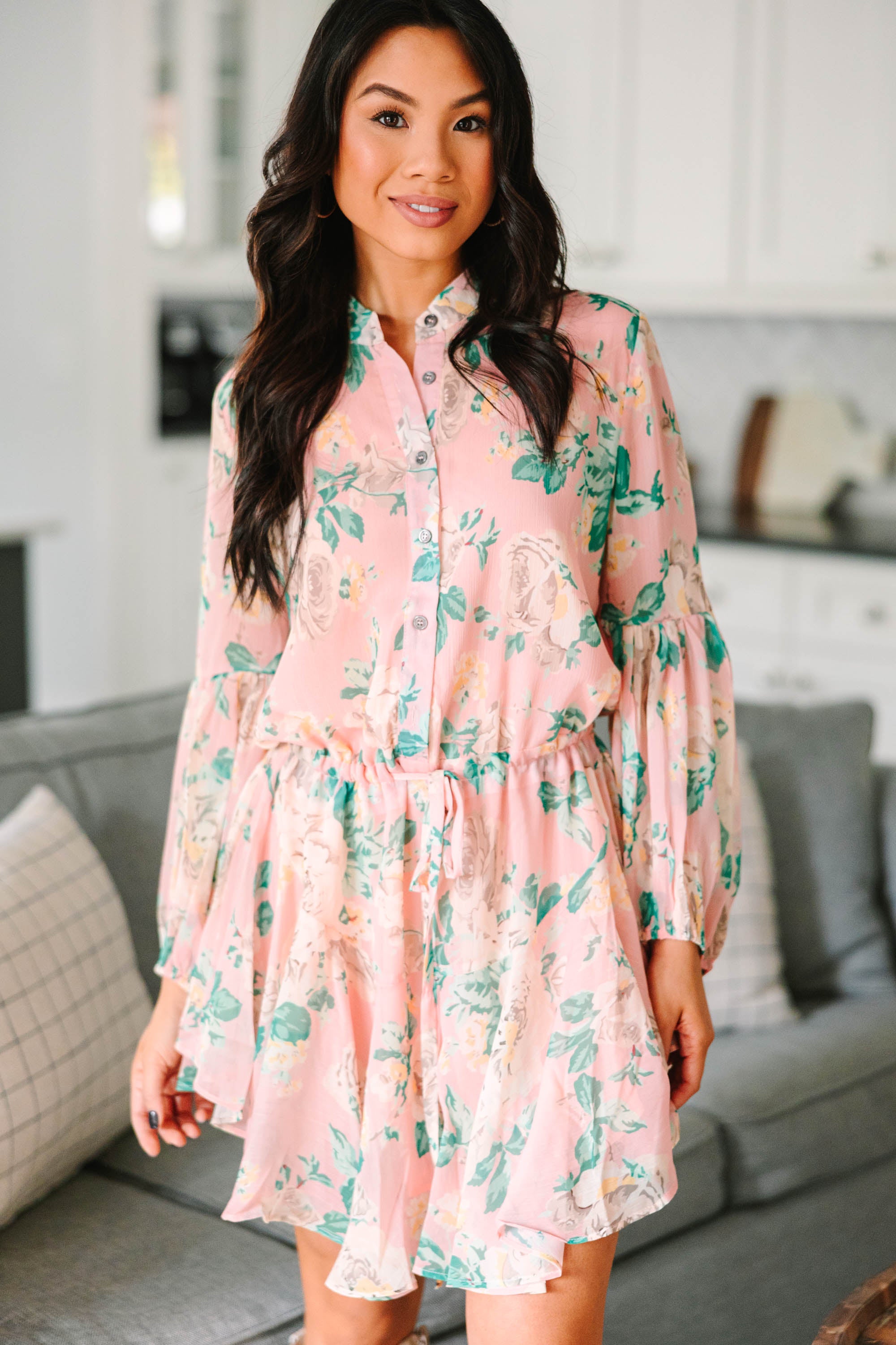 Enchanting Pink Floral Dress - Feel Special Every Wear!