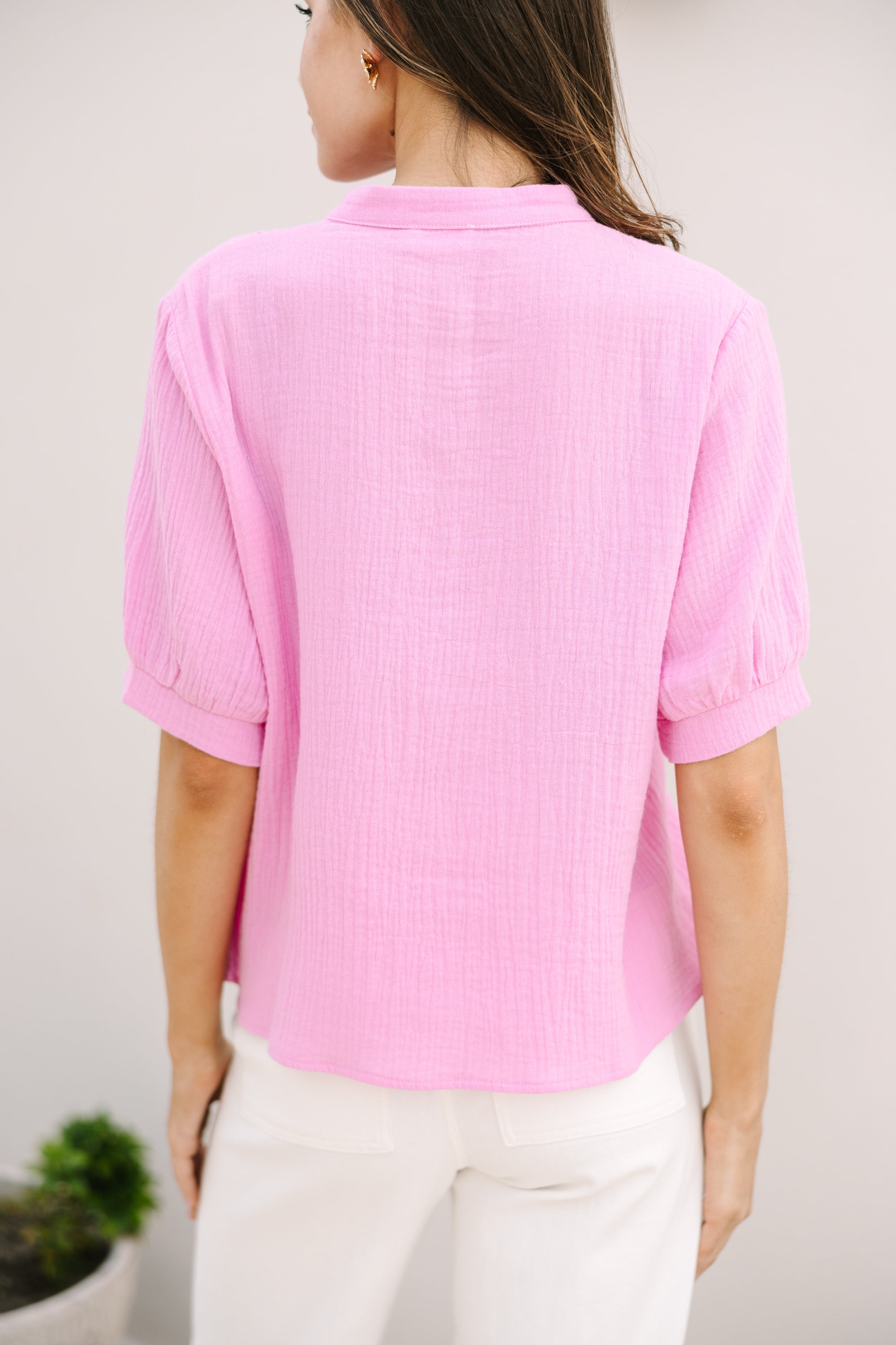 Irresistible Pink Gauze Top - Good To Go!