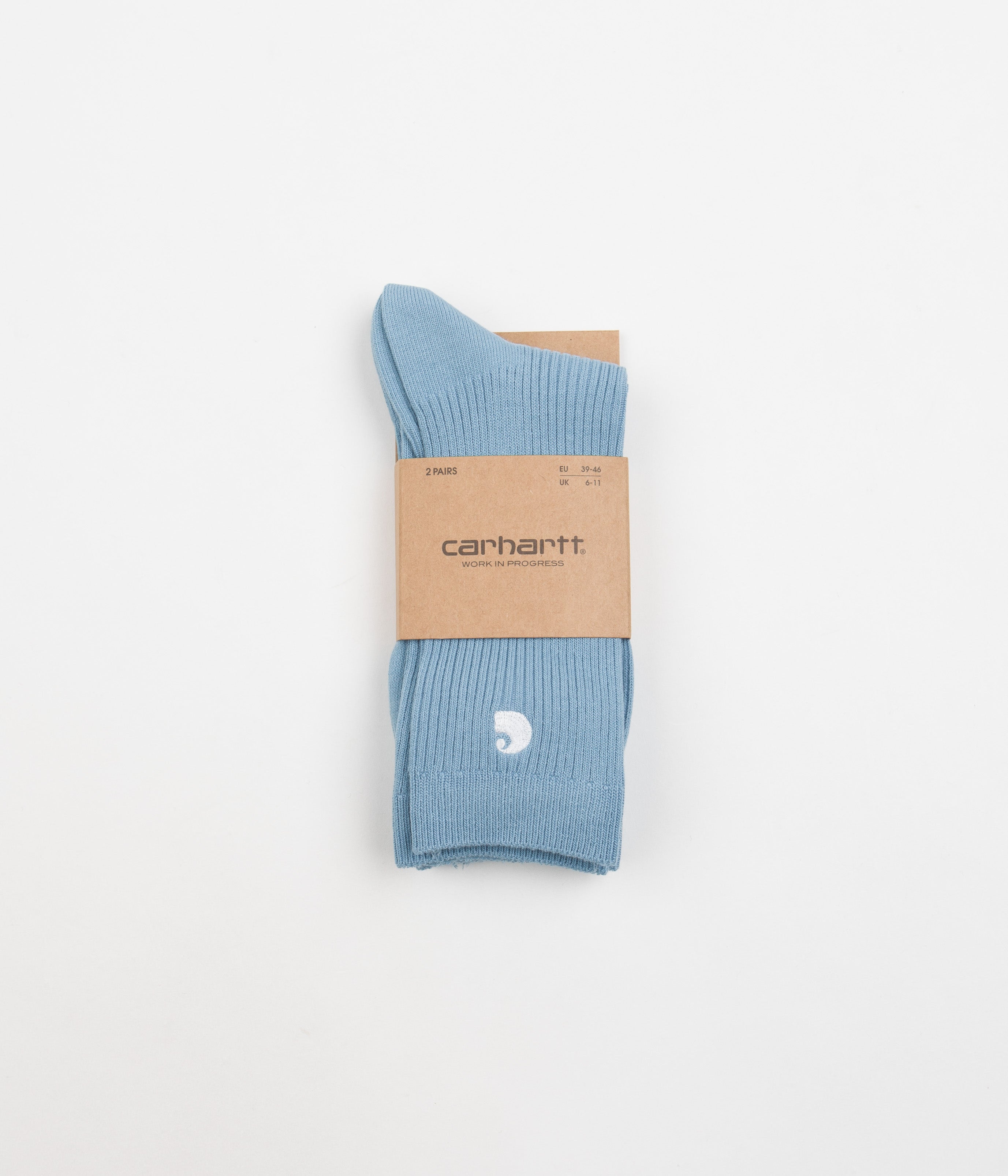 Carhartt Madison Socks - Stunning Piscine/White 2-Pack