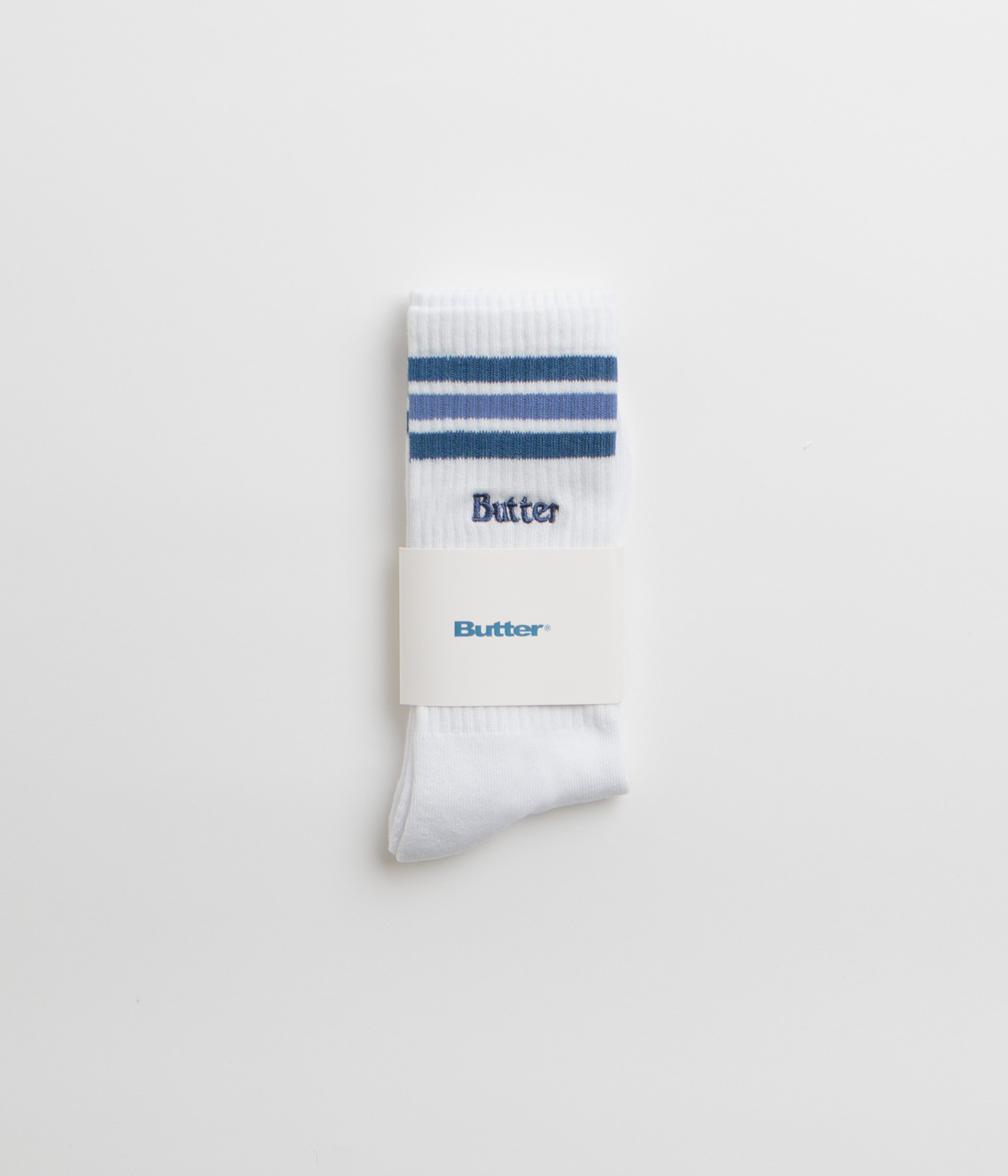 Butter Goods White Stripe Socks - Fashionable and Comfortable