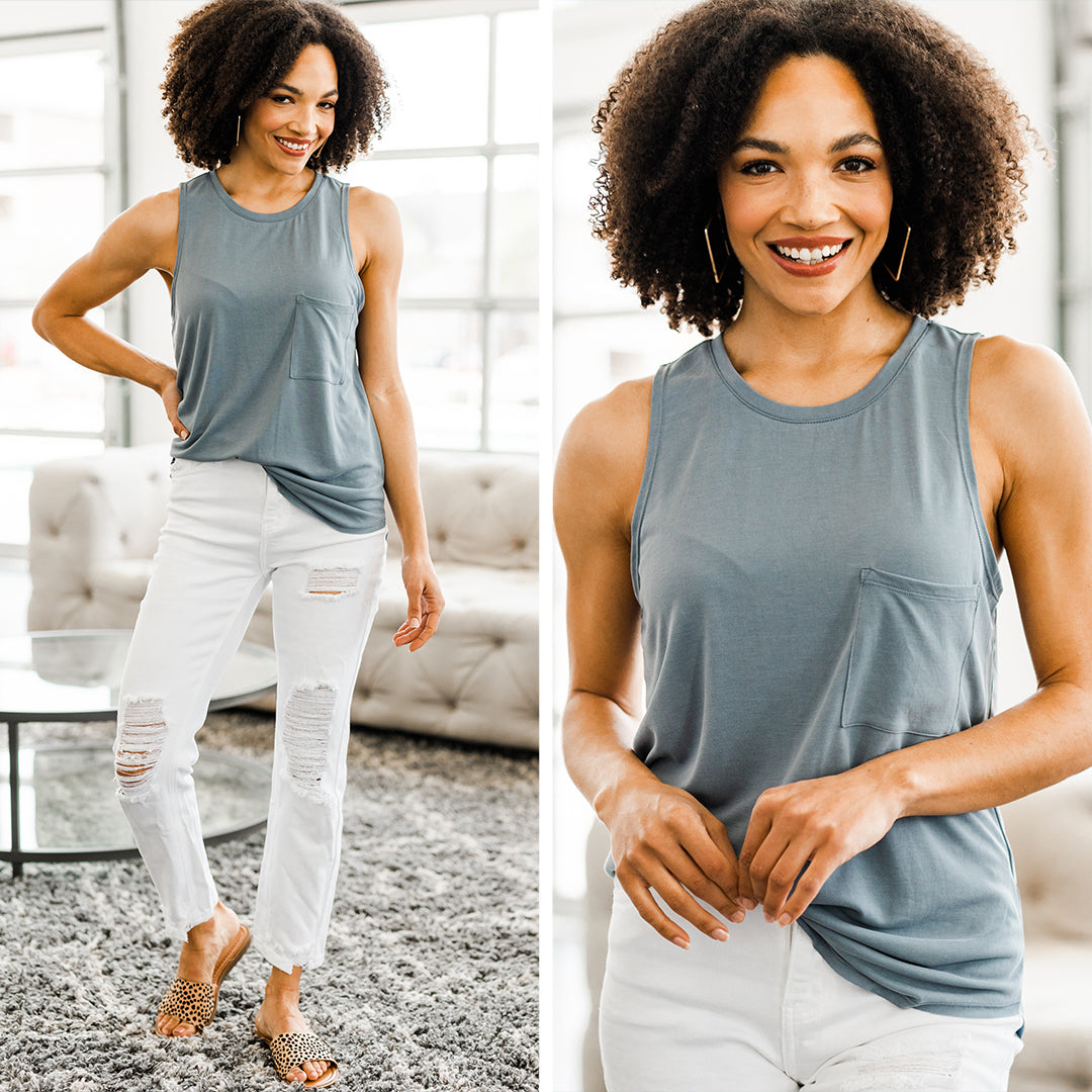 All In Good Fun Blue Stone Tank - The Ultimate Casual Comfort