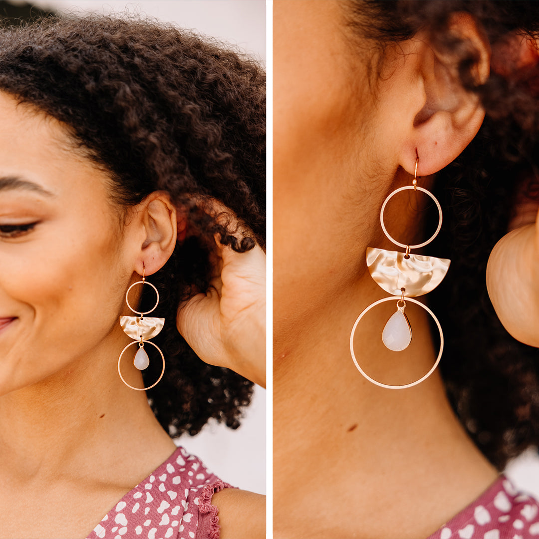 Express Yourself! Stunning White Drop Earrings