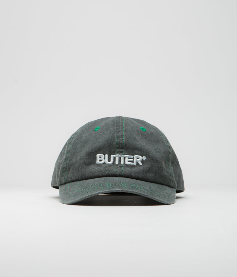 Butter Goods Stylish Rounded Logo Cap - Trendy Washed Black