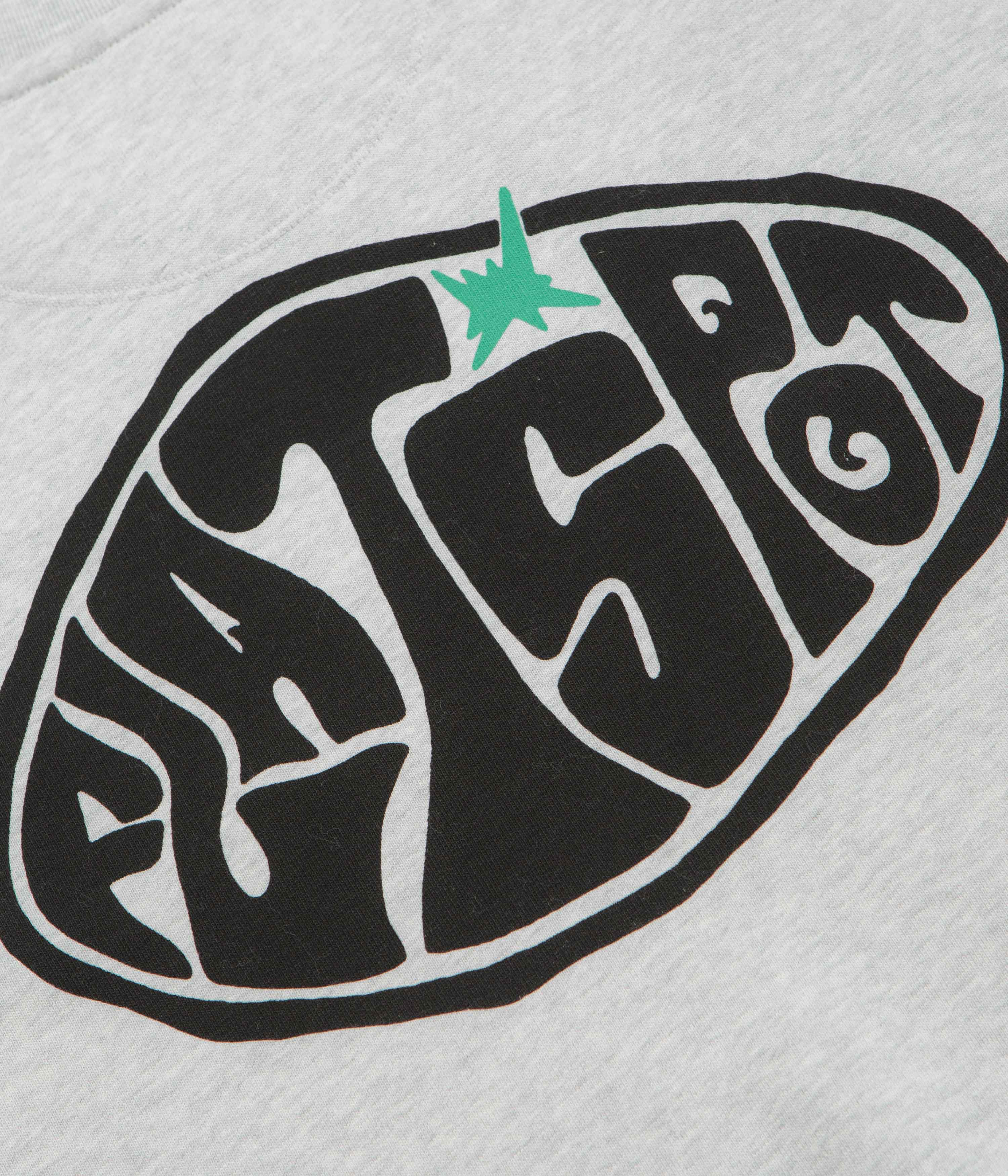 Stylish Flatspot Hole Crewneck Sweatshirt in Cool Heather Grey