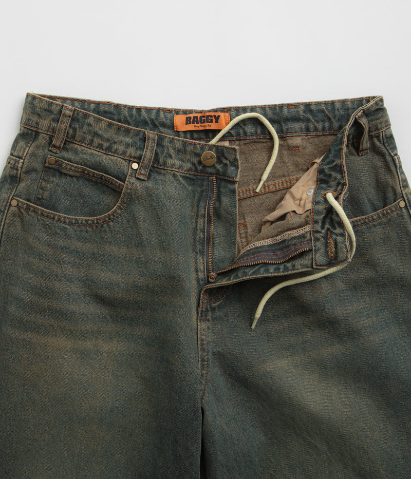Butter Goods Warped Jeans - Stunning Dirty Wash Indigo