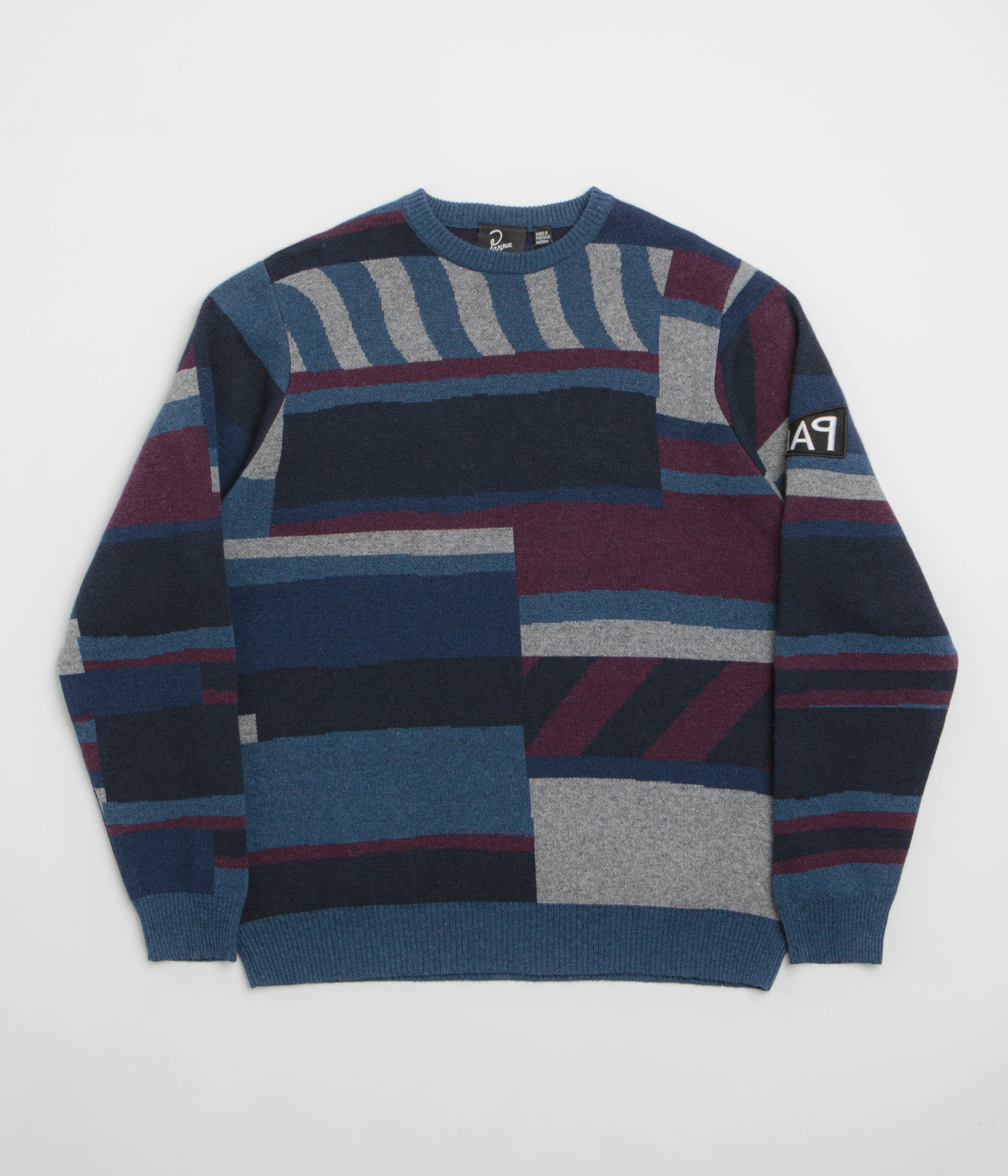 Stunning by Parra Blue Patched Knit Sweatshirt - Grab Yours Now!