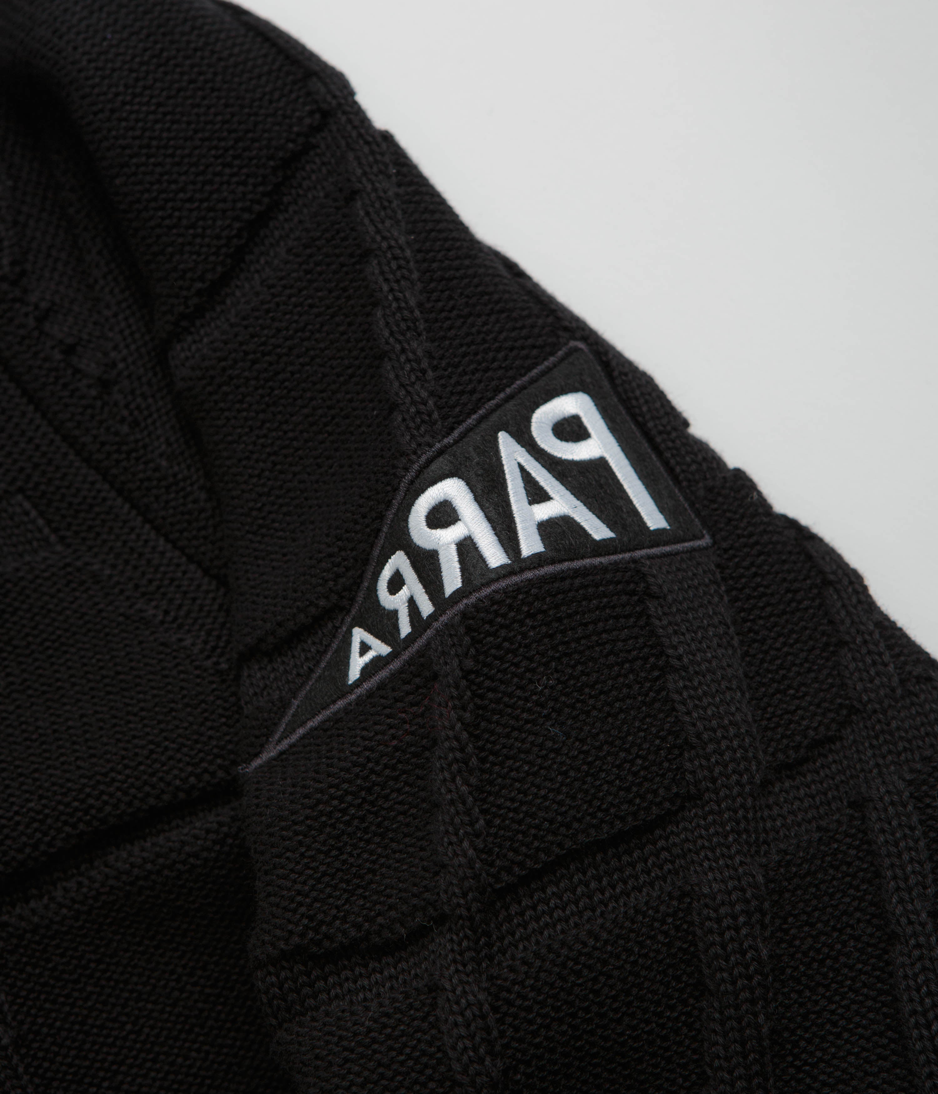 Parra's Stunning Black Abstract Village Knitted Sweatshirt - Grab Yours Now!