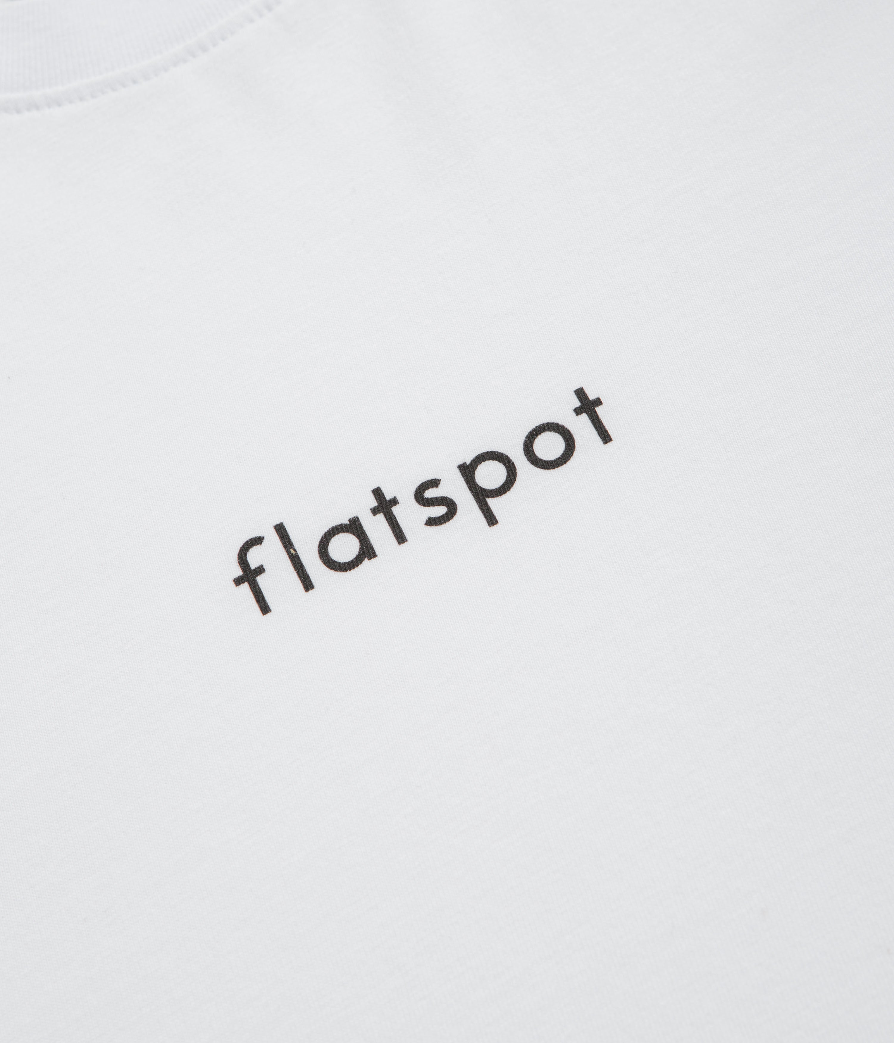 Stylish Flatspot White Lowercase Logo T-Shirt - Grab Yours Now!